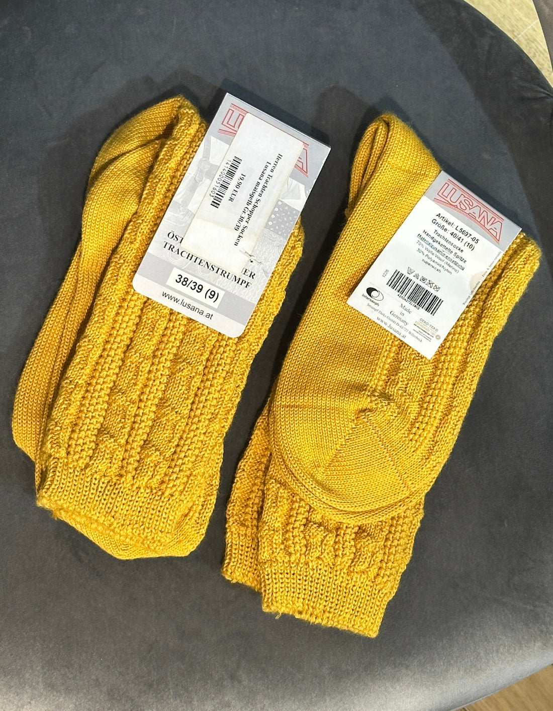 Herren Trachten Schopper Socken Lusana maisgelb