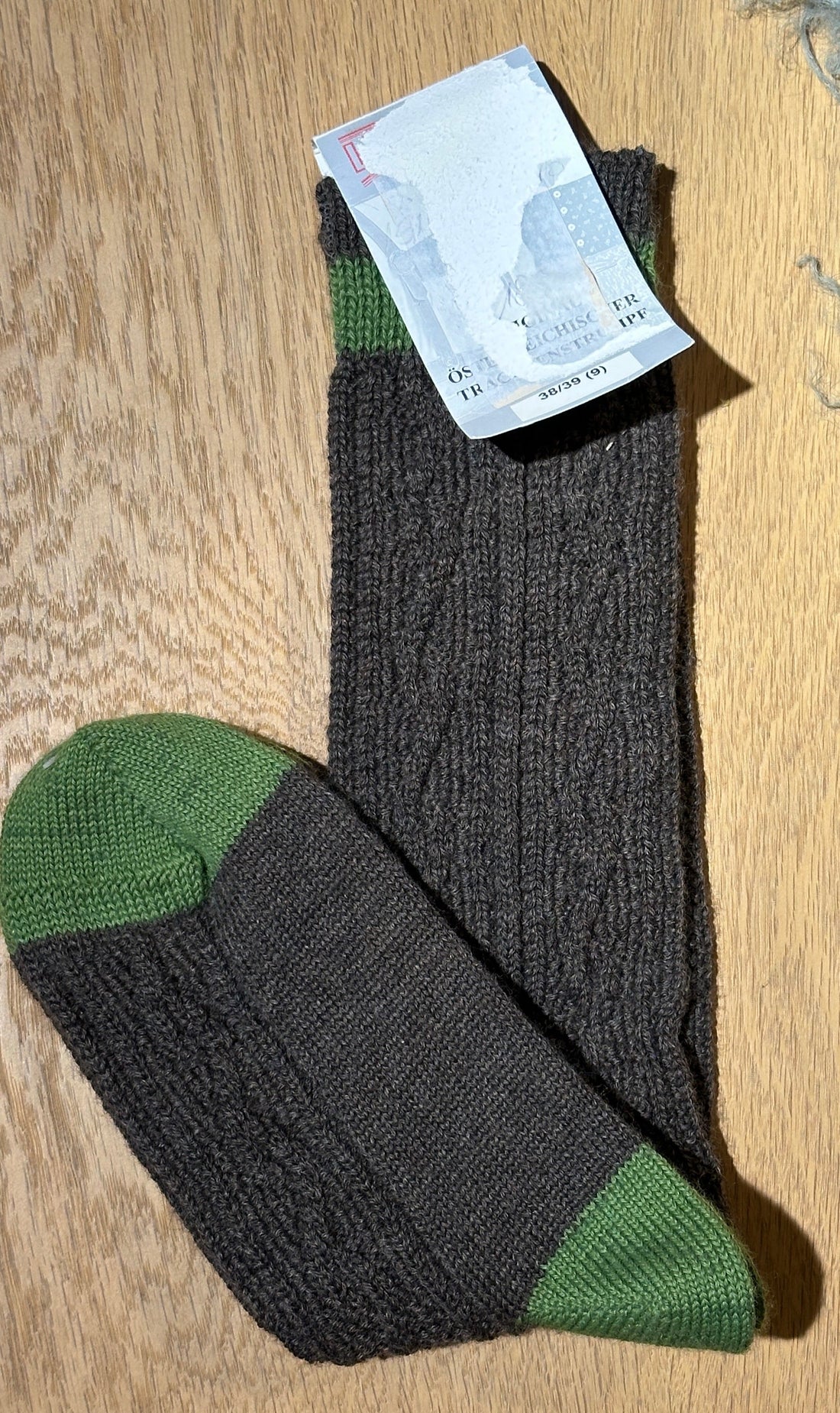 Herren Trachtensocken 2 Farbig Braun/Grün
