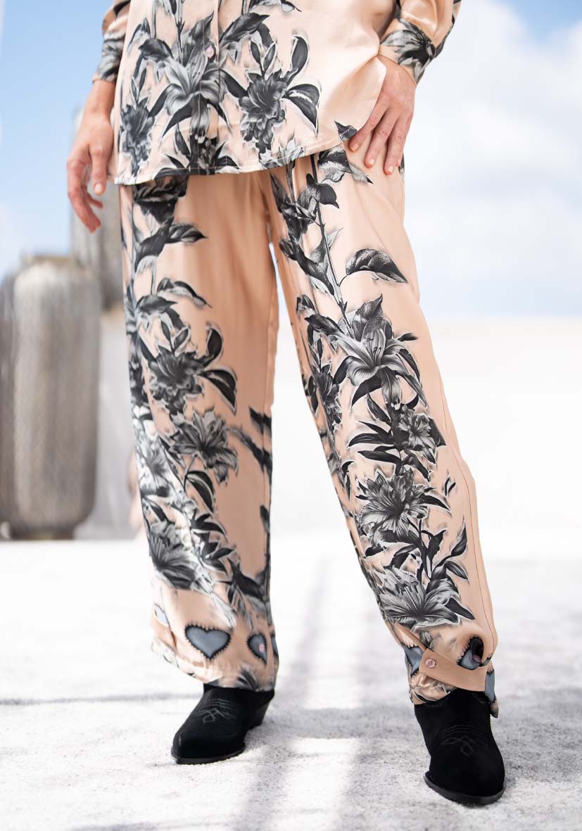 Hose Miss Goodlife schwarz/beige