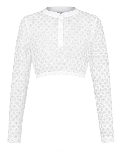 Dirndlbluse Monja Melega weiß