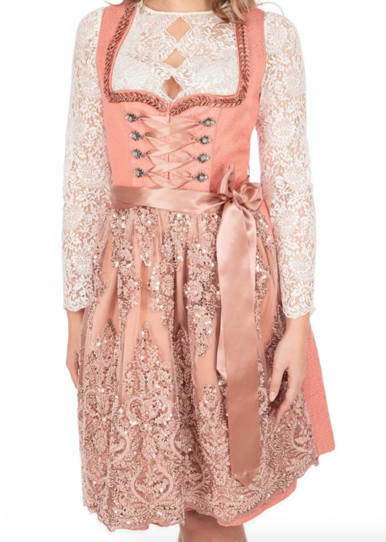 Dirndl Krüger Collection aprikot 60cm