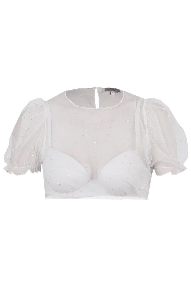 Dirndlbluse Marjo Geldersheim mit Perlen