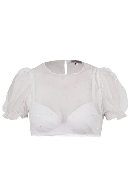 Dirndlbluse Marjo Geldersheim mit Perlen